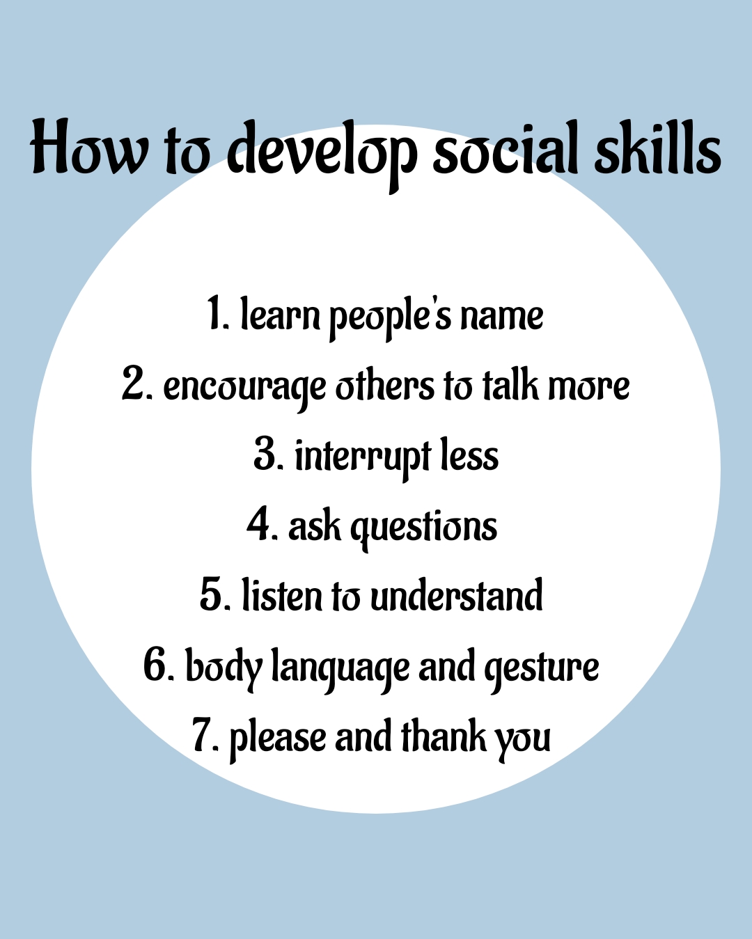 How to develop social skills